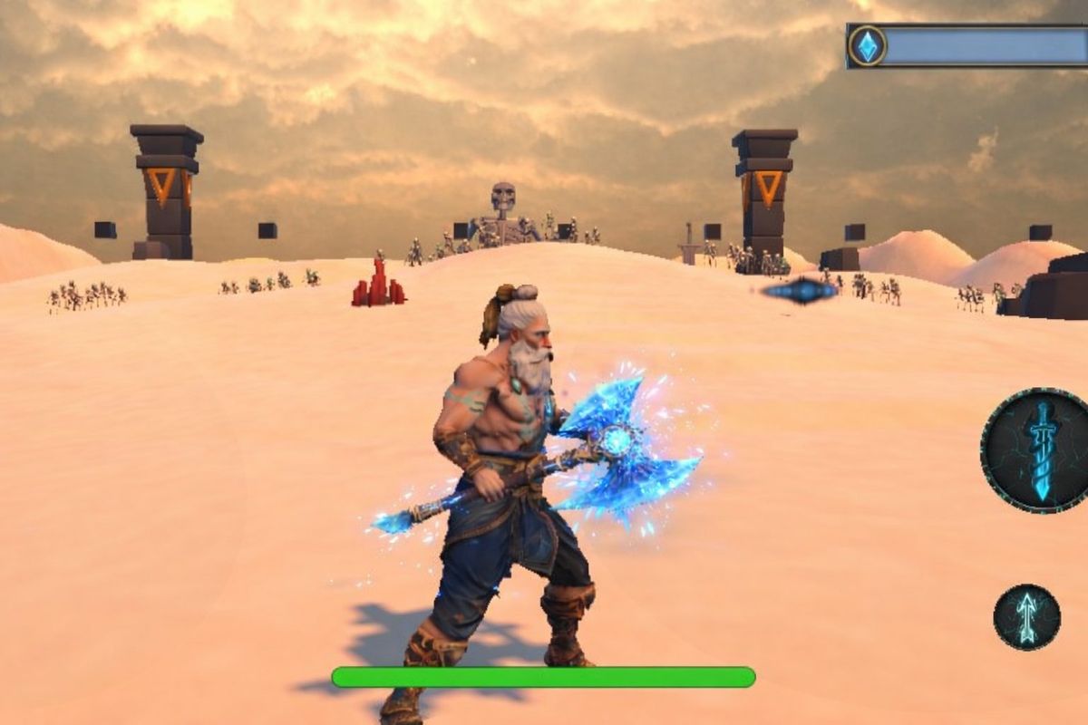 Sword and Axe desert battle