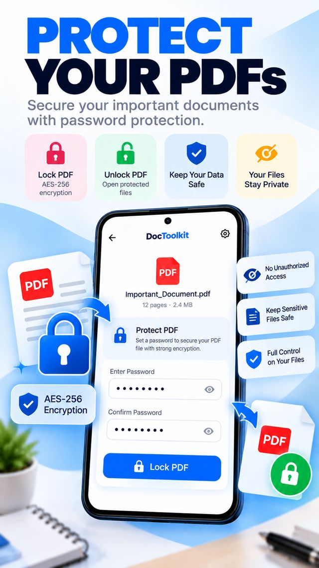 DocToolkit lock PDF with password